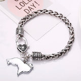 Shetland Shepherd Dog Charm Bracelet Silver Plated Jewelry