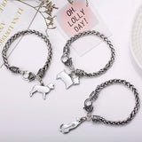 Shetland Shepherd Dog Charm Bracelet Silver Plated Jewelry