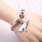 Shetland Shepherd Dog Charm Bracelet Silver Plated Jewelry