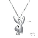 Silver Rabbit Necklace Rabbit Pendant Charm DIY Jewelry For Friend's Gift