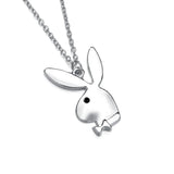Silver Rabbit Necklace Rabbit Pendant Charm DIY Jewelry For Friend's Gift