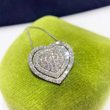 S925 Silver Heart Pendant Long Chain Necklace for Women