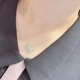 S925 Silver Heart Pendant Long Chain Necklace for Women
