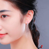 925 Silver S Infinity CZ Circle Huggie Hoop Earrings For Women
