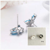 925 Silver Butterfly CZ Stud Earrings Girls Kids Jewellery Orecchini Aretes