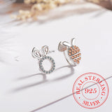 Rabbit Carrot 925 Silver Ear Cuff Earrings For Women