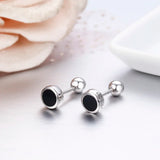 925 Silver Screw Stud Earrings Girls Kids Piercing Jewelry