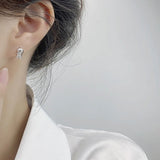 CZ Dinosaur Shape Silver Ear Studs 3D Animals Earrings