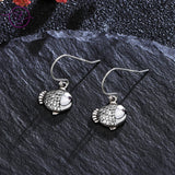 Zircon Inlaid 925 Silver Fish Earrings for Women