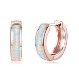 Green Opal Stone Earrings Rose Silver Engagement Earrings