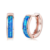 Green Opal Stone Earrings Rose Silver Engagement Earrings
