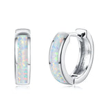 Green Opal Stone Earrings Rose Silver Engagement Earrings