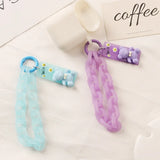 Smile Bear Doll Keyring Cartoon Resin Matte Link Chain Bag Pendant