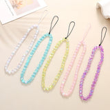Colorful Star Beaded Keychain Acrylic Phone Pendant