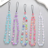 Colorful Star Beaded Keychain Acrylic Phone Pendant