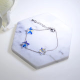 Star Beads Chain Bracelet Crystals Lucky Knots Silver Jewelry