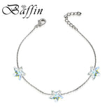 Star Beads Chain Bracelet Crystals Lucky Knots Silver Jewelry