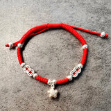 Star Charm Bracelet 925 Silver Red Thread Wedding Bangle