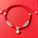 Star Charm Bracelet 925 Silver Red Thread Wedding Bangle