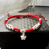 Star Charm Bracelet 925 Silver Red Thread Wedding Bangle