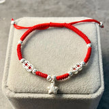 Star Charm Bracelet 925 Silver Red Thread Wedding Bangle