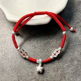 Star Charm Bracelet 925 Silver Red Thread Wedding Bangle