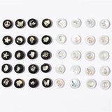 Flat Round Seashell Smile Charms for DIY Jewelry Making