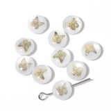 Flat Round Seashell Smile Charms for DIY Jewelry Making