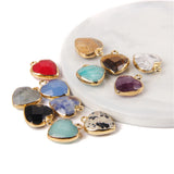 Star Pendant Natural Stone Quartz Charm for Jewelry Making