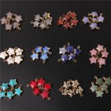 Star Pendant Natural Stone Quartz Charm for Jewelry Making