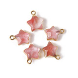 Star Pendant Natural Stone Quartz Charm for Jewelry Making