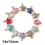 Star Pendant Natural Stone Quartz Charm for Jewelry Making
