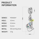 Star Cat Bell Charm for Women Bracelet Necklace DIY Jewelry S925 Silver Bead