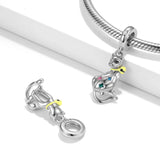 Star Cat Bell Charm for Women Bracelet Necklace DIY Jewelry S925 Silver Bead