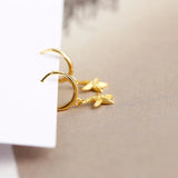 Starfish 925 Silver Dangle Earrings Plated