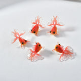 Small Goldfish Acrylic Pendant for Earrings DIY 2pcs