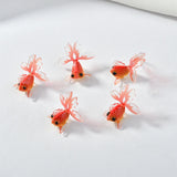 Small Goldfish Acrylic Pendant for Earrings DIY 2pcs