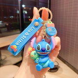 Stitch Keychain Cartoon Lilo & Stitch Doll Keyring Couple Ornament Gift