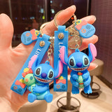 Stitch Keychain Cartoon Lilo & Stitch Doll Keyring Couple Ornament Gift