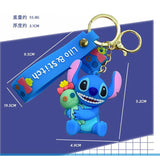 Stitch Keychain Cartoon Lilo & Stitch Doll Keyring Couple Ornament Gift