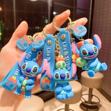 Stitch Keychain Cartoon Lilo & Stitch Doll Keyring Couple Ornament Gift