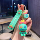 Stitch Keychain Cartoon Lilo & Stitch Doll Keyring Couple Ornament Gift