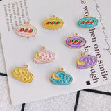 Strawberry Candy Biscuit Enamel Charms 100pcs Metal Earring Necklace Pendants