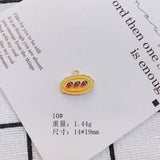 Strawberry Candy Biscuit Enamel Charms 100pcs Metal Earring Necklace Pendants