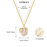 Strawberry Heart Necklace Stainless Steel Chain Jewelry Christmas Gift
