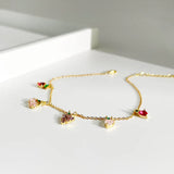 Colorful CZ Fruit Anklet for Women
