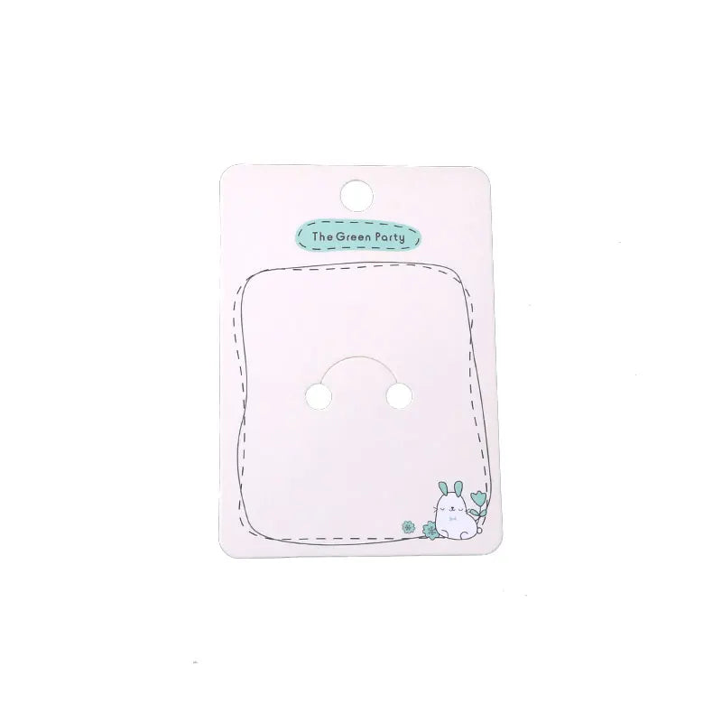 50PCS Rabbit Hairpin Packaging Cards Cartoon Cardboard Hair Clip Package