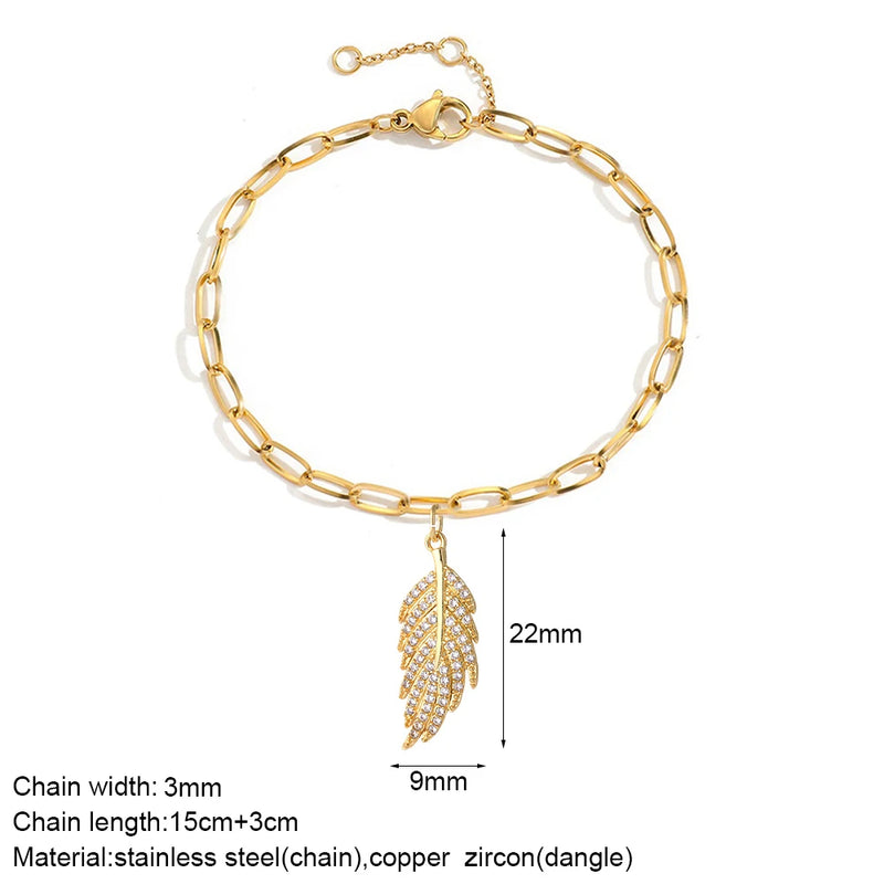 Sun Heart Cherry Charm Bracelet Evil Eye Dangle Bangle
