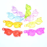 Sunglasses Shape Necklace Pendants DIY Jewelry Findings Acrylic 110pcs