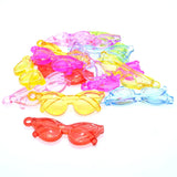 Sunglasses Shape Necklace Pendants DIY Jewelry Findings Acrylic 110pcs